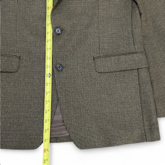 Ralph Lauren Brown Houndstooth Sport Coat Blazer Men’s 40R Classic - Picture 13 of 14